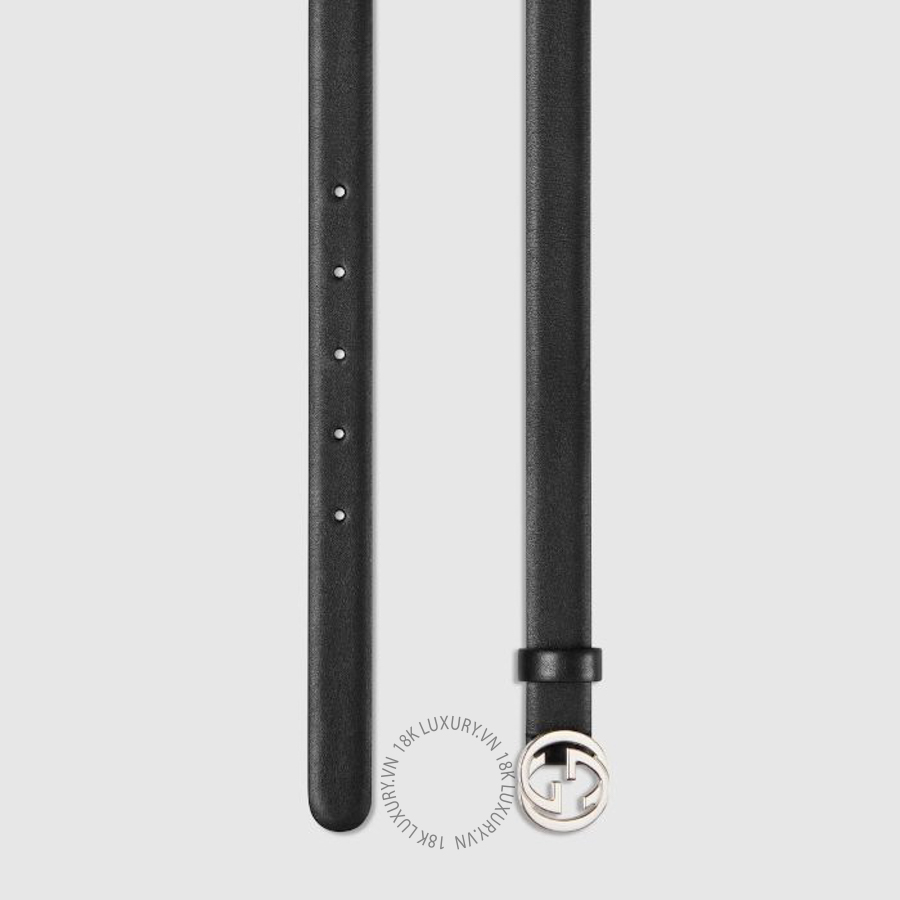 Thắt Lưng Gucci Thin belt with Interlocking G buckle 864428 CVE0W 1000 GTL030