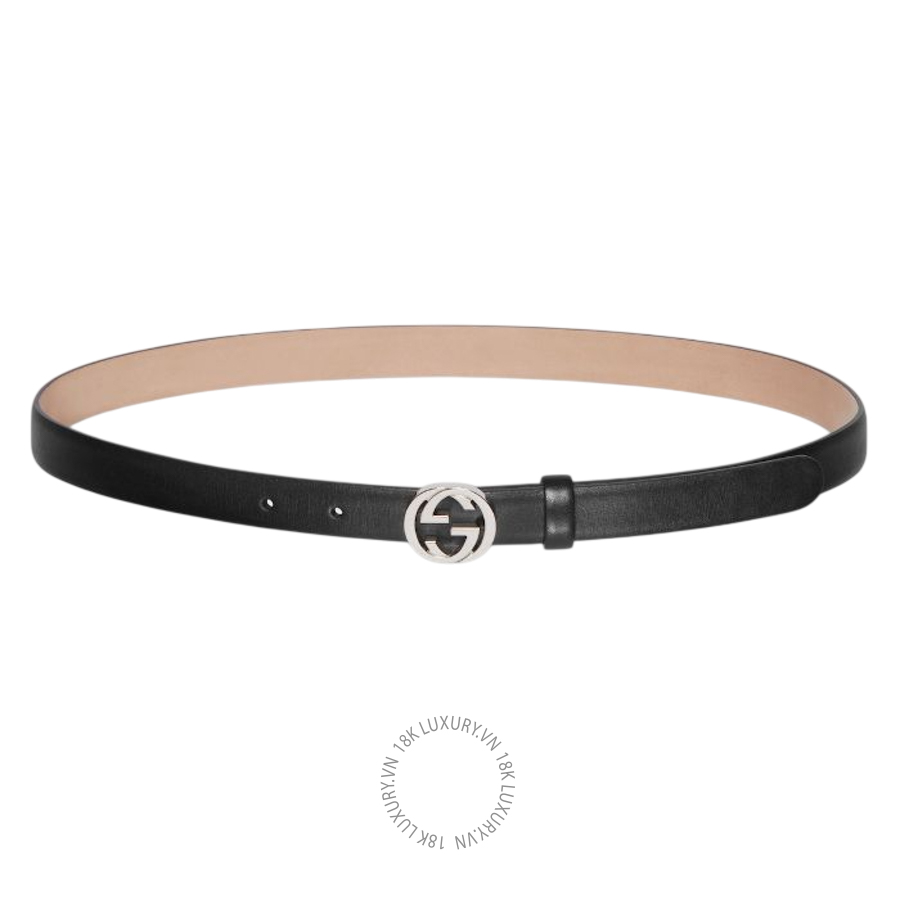 Thắt Lưng Gucci Thin belt with Interlocking G buckle 864428 CVE0W 1000 GTL030