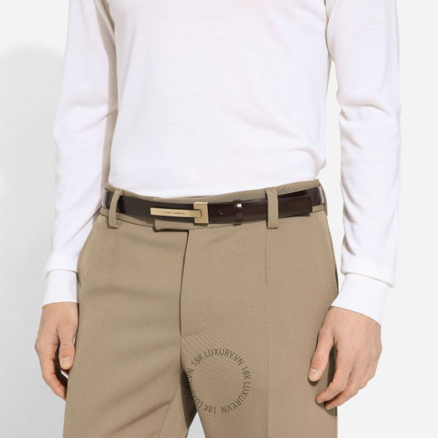 Thắt lưng nam Dolce Gabbana Brushed calfskin belt BC4870AI93581300 NTLD068