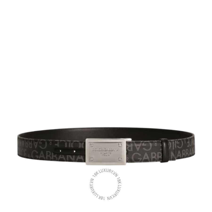 Thắt lưng nam Dolce Gabbana Coated jacquard belt with logo tag BC4824AJ7058B956 NTLD074