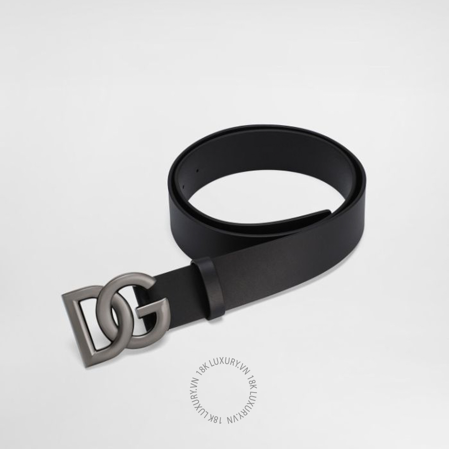Thắt lưng nam Dolce Gabbana Lux leather belt with crossover DG logo buckle BC4646AX62280999 NTLD050