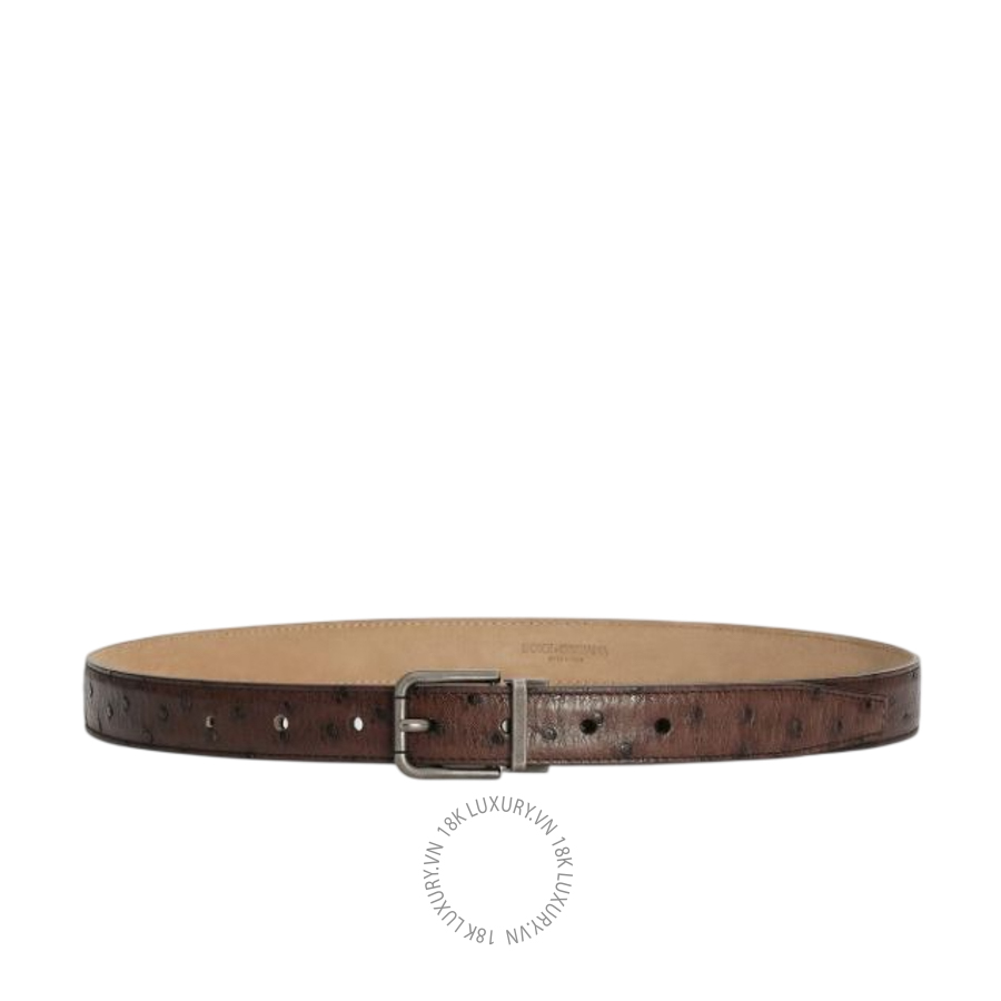 Thắt lưng nam Dolce Gabbana Ostrich leather belt BC4337A8M9080178 NTLD091
