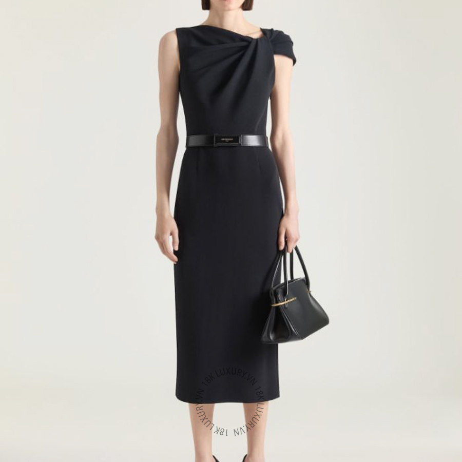 Thắt Lưng Nữ Givenchy Label belt in Box leather BB408RB13A-001 CTL011
