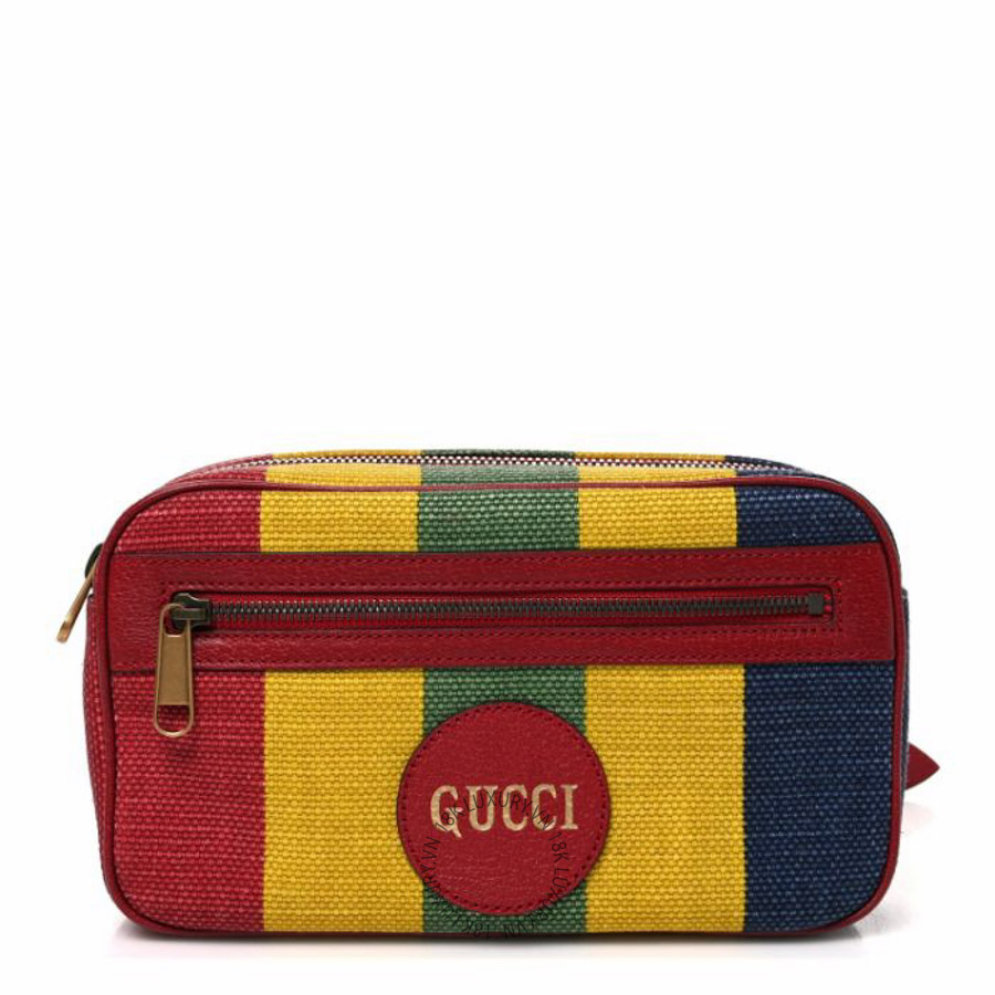 Túi bao tử Gucci Canvas Marley Stripe Script Logo Gucci 100 Belt Bag 80 32 Multicolor NFPG289