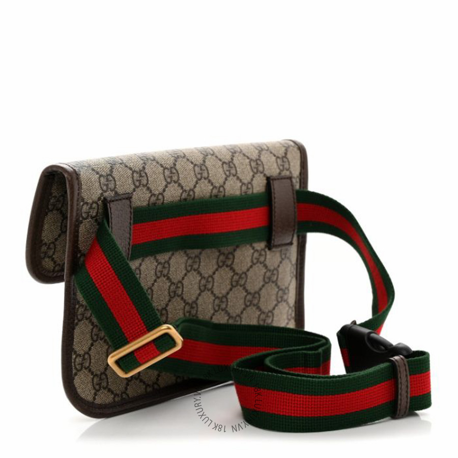 Túi bao tử Gucci GG Supreme Monogram Neo Vintage Web Belt Bag Brown NFPG326