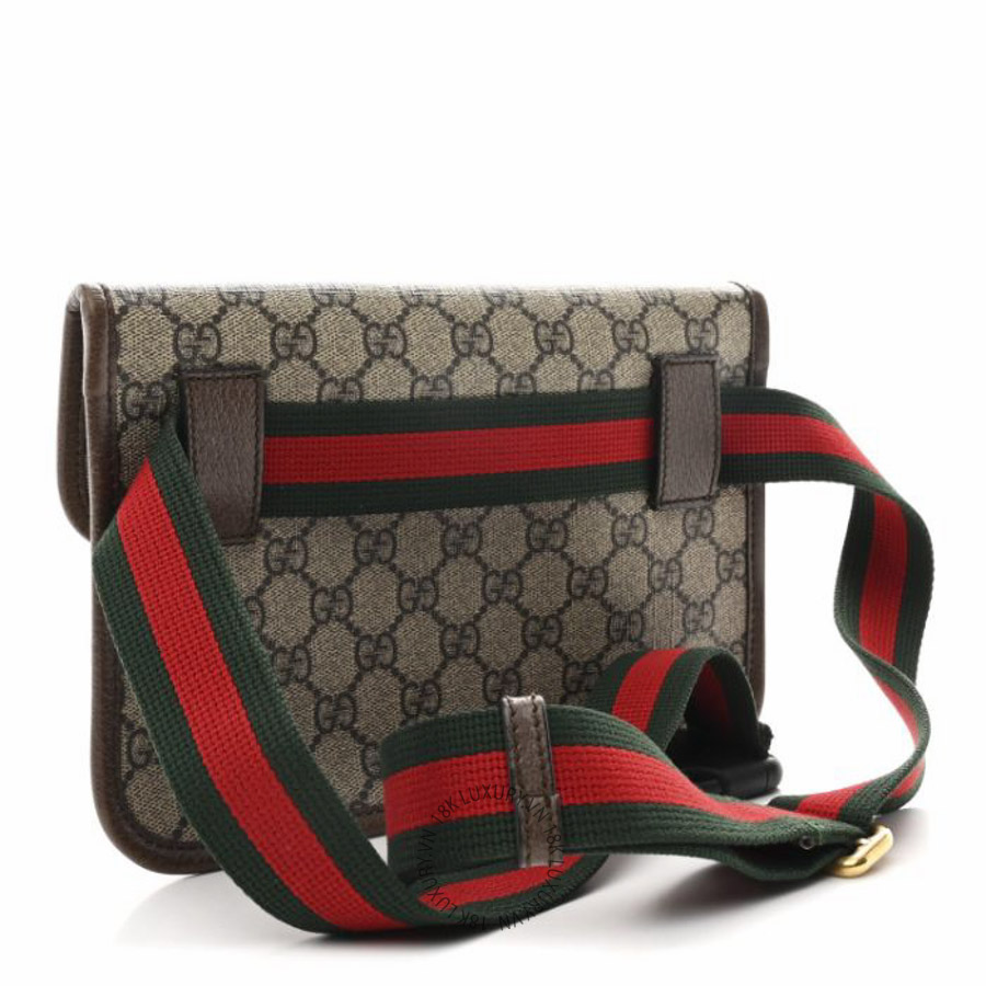 Túi bao tử Gucci GG Supreme Monogram Neo Vintage Web Belt Bag Brown NFPG417