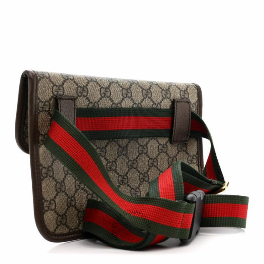 Túi bao tử Gucci GG Supreme Monogram Neo Vintage Web Belt Bag Brown NFPG418