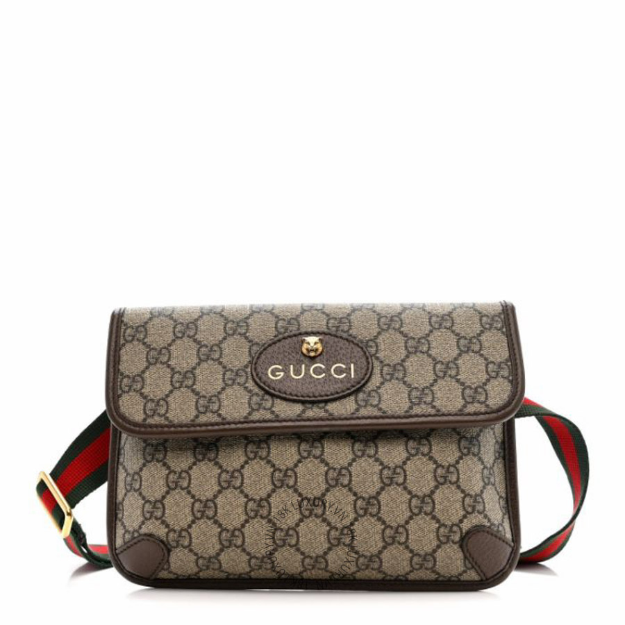 Túi bao tử Gucci GG Supreme Monogram Neo Vintage Web Belt Bag Brown NFPG418
