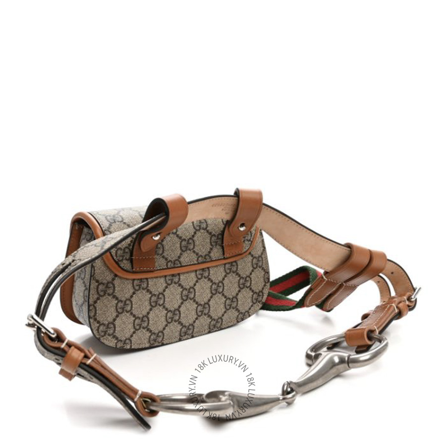 Túi Bao Tử Gucci GG Supreme Monogram Web Bamboo Mini 1947 Belt Bag 80 32 Beige GDCB546