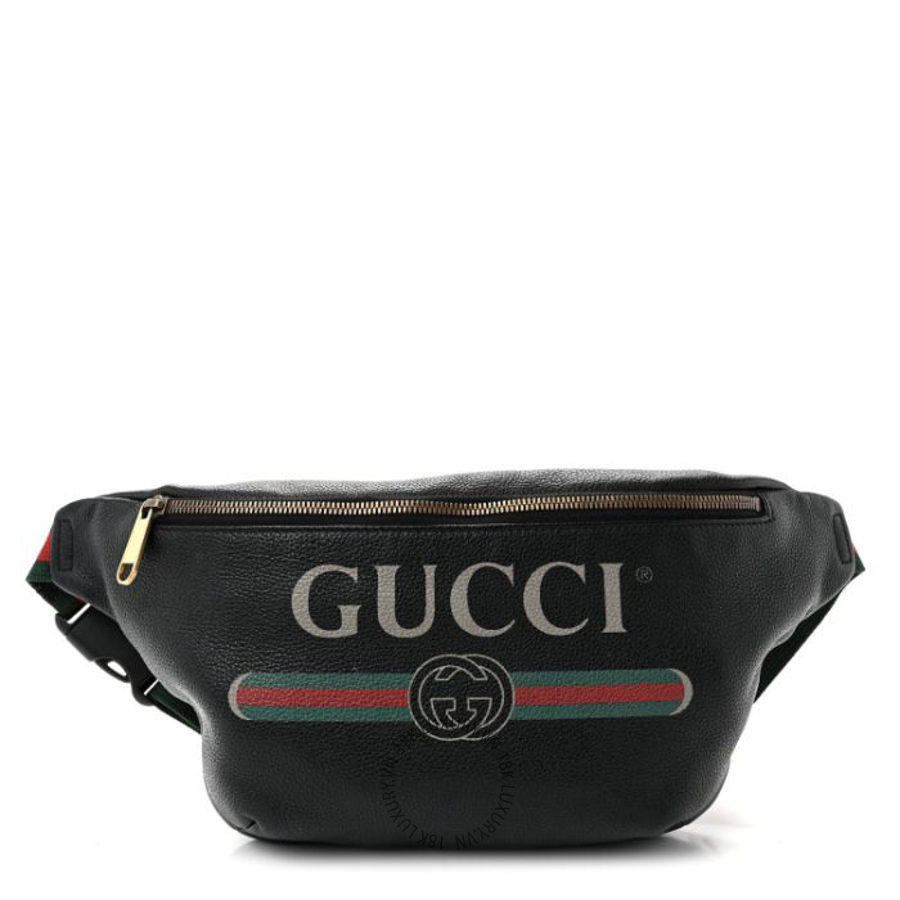 Túi Bao Tử Gucci Grained Calfskin Logo Belt Bag Black GDCB578