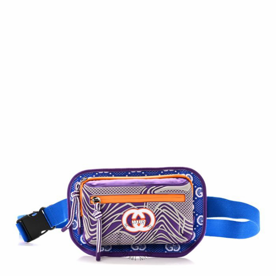 Túi bao tử Gucci Jersey GG Monogram All Over Sporty Belt Bag Grey White Multicolor NFPG068