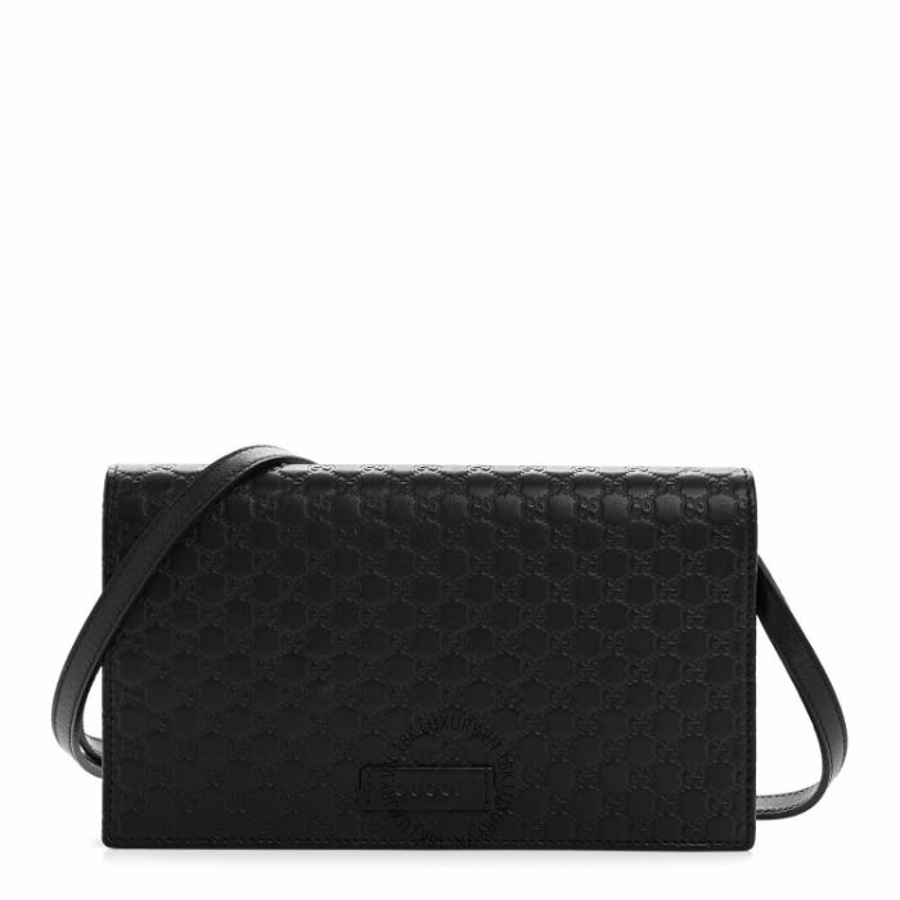 Túi bao tử Gucci Microguccissima Crossbody Wallet Black NFPG698