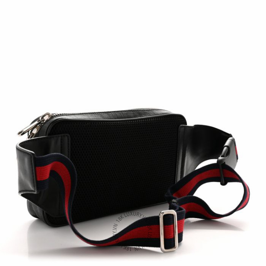 Túi bao tử Gucci Soft GG Supreme Monogram Tigers Belt Bag Black Multicolor NFPG490