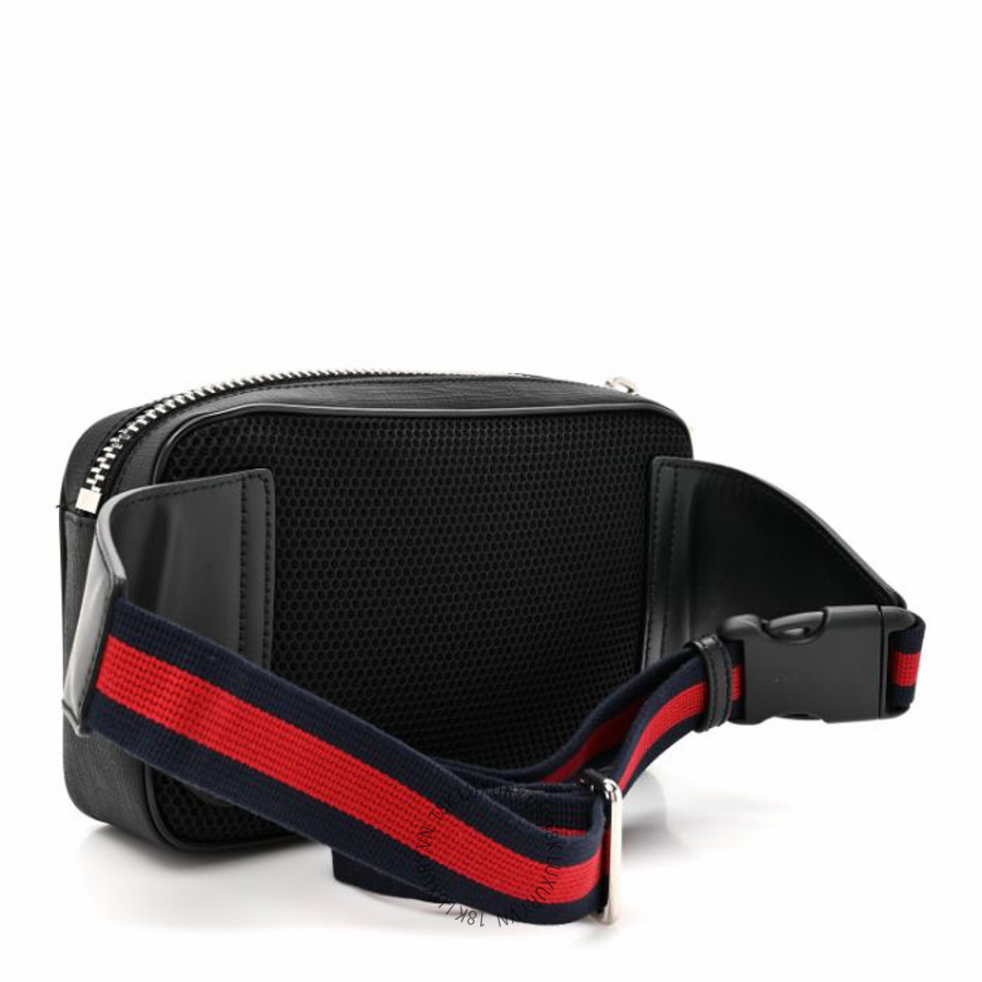 Túi bao tử Gucci Soft GG Supreme Monogram Web Belt Bag Black Grey NFPG571