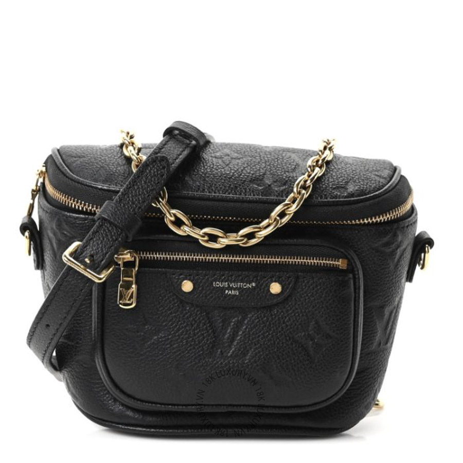 Túi Bao Tử Louis Vuitton Empreinte Mini Bumbag Black MNGR717
