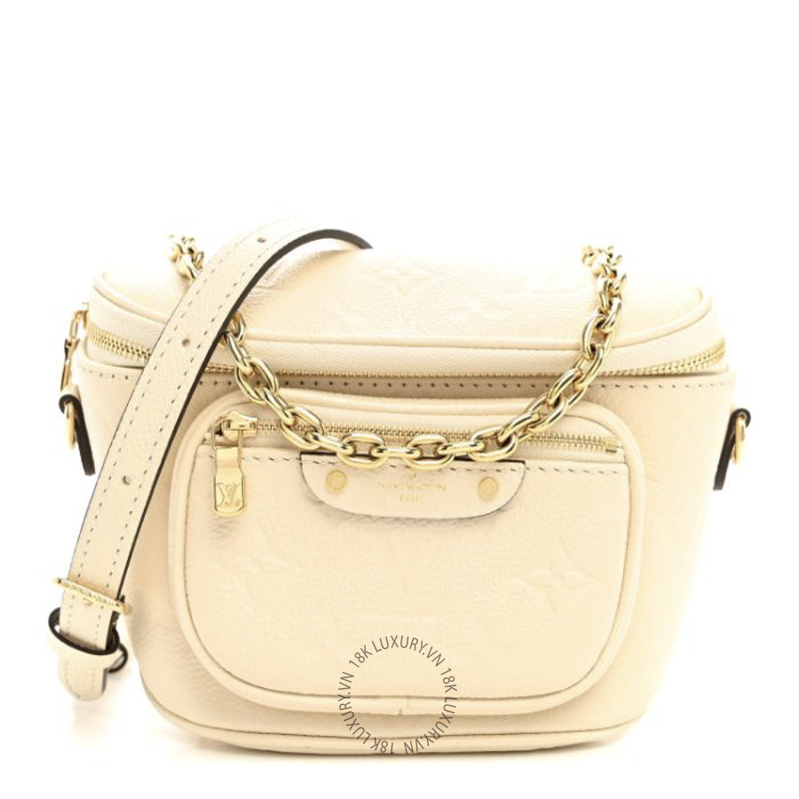 Túi Bao Tử Louis Vuitton Empreinte Mini Bumbag Cream NSBD238