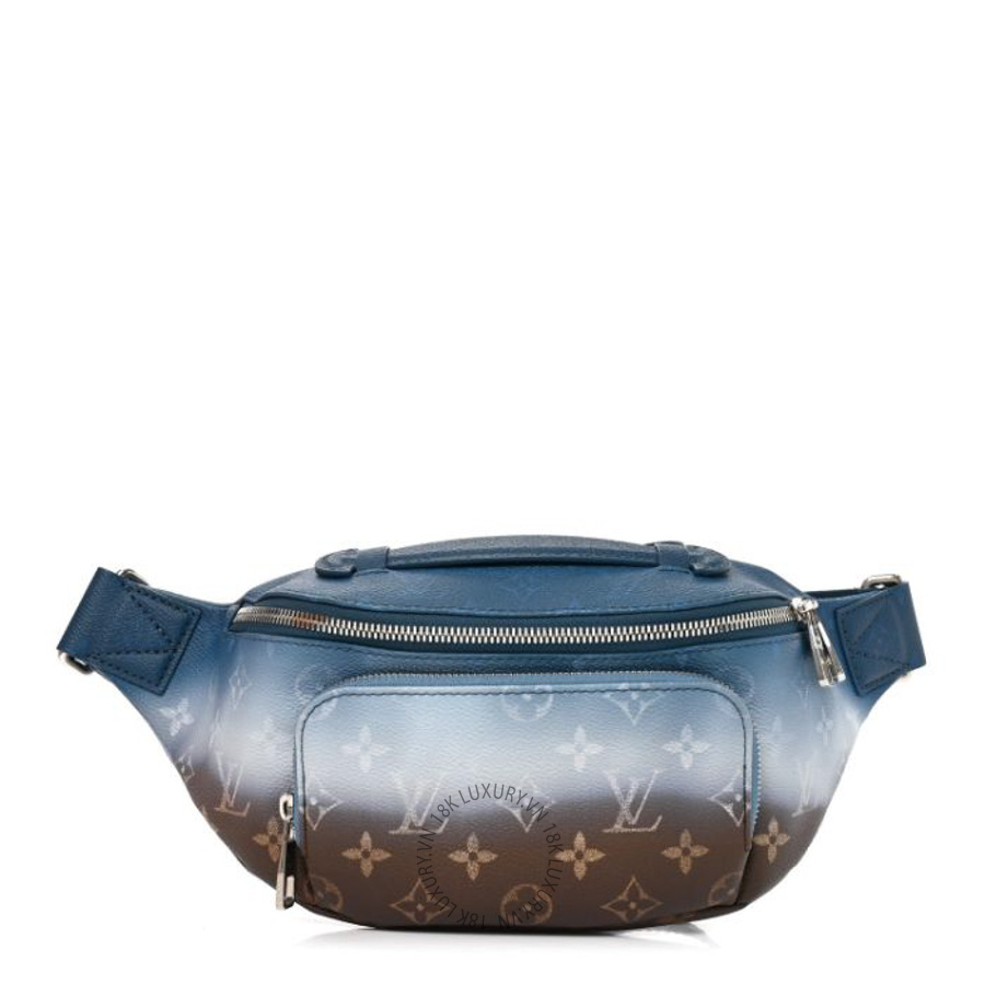 Túi Bao Tử LV Monogram Pigment Rush Bumbag Blue QWE1261