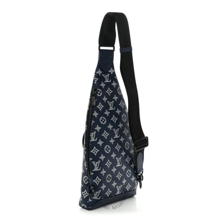 Túi bao tử LV Monogram Shadow Duo Slingbag Navy River Blue FPNG1300