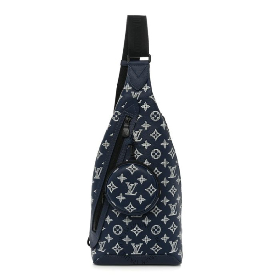 Túi bao tử LV Monogram Shadow Duo Slingbag Navy River Blue FPNG1300