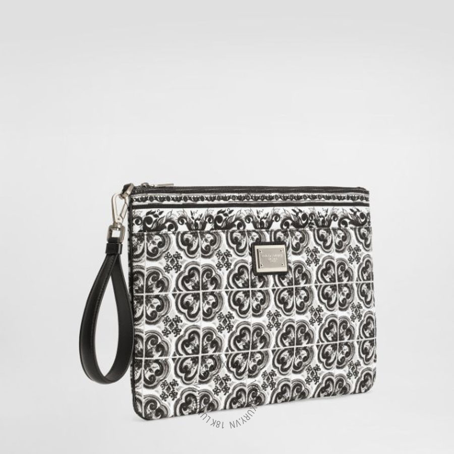 Túi cầm tay Dolce Gabbana Majolica-print canvas clutch bag BM2296AG086IU3TN NTDL111