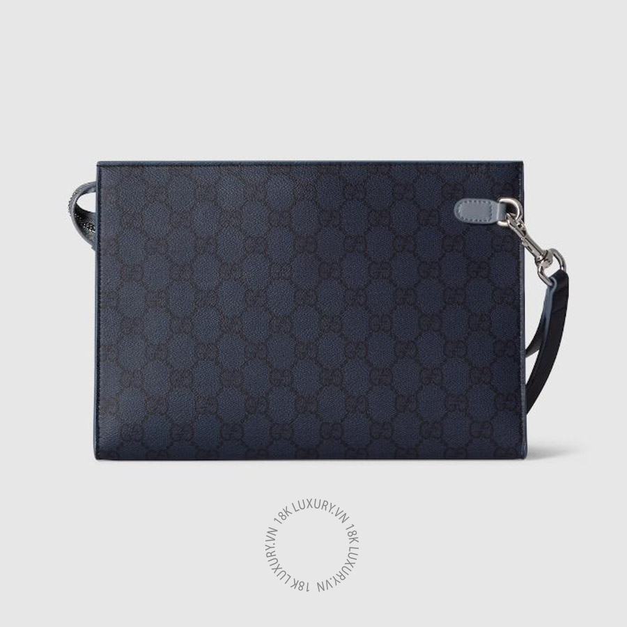 Túi Cầm Tay Gucci Dusty blue trim medium pouch 768255 FAFBE 8448 GFD405 19 Túi Cầm Tay Gucci Dusty blue trim medium pouch 768255 FAFBE 8448 GFD405