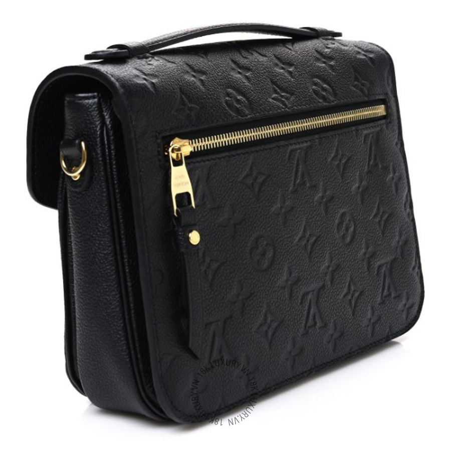 Túi Cầm Tay Louis Vuitton Empreinte Pochette Metis Black NSBD796