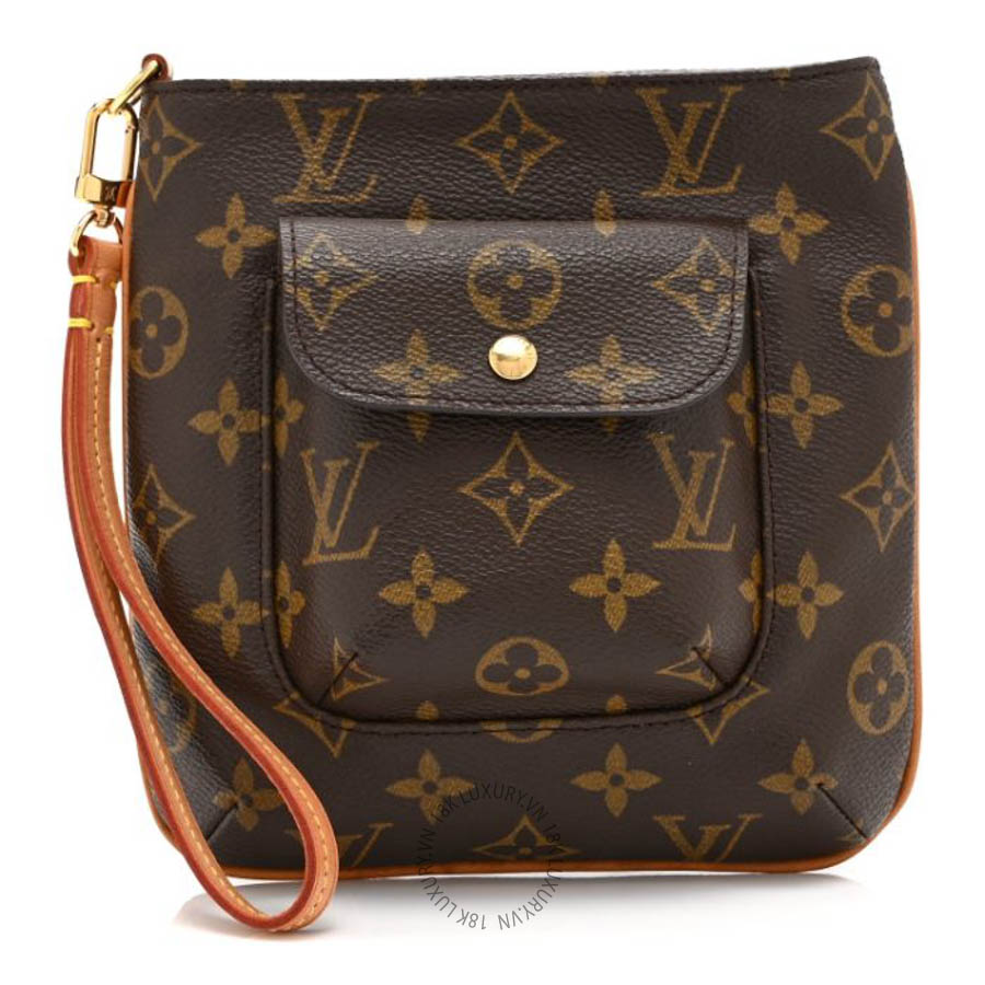 Túi cầm tay Louis Vuitton Monogram Partition Wristlet QWE1054