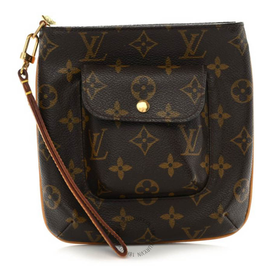 Túi cầm tay LV Monogram Partition Wristlet QWE1067