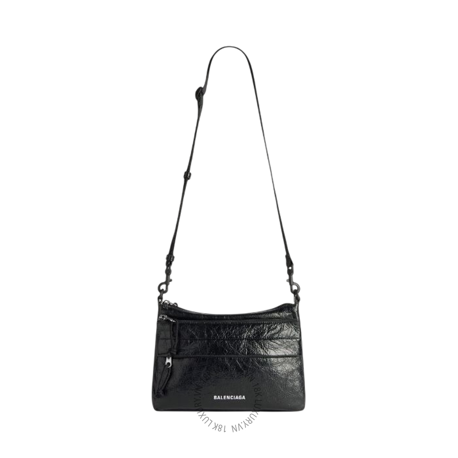Túi Đeo Chéo Balenciaga Men's Explorer Double Pouch Messenger Bag in Black 8731821VG071000 BCA012
