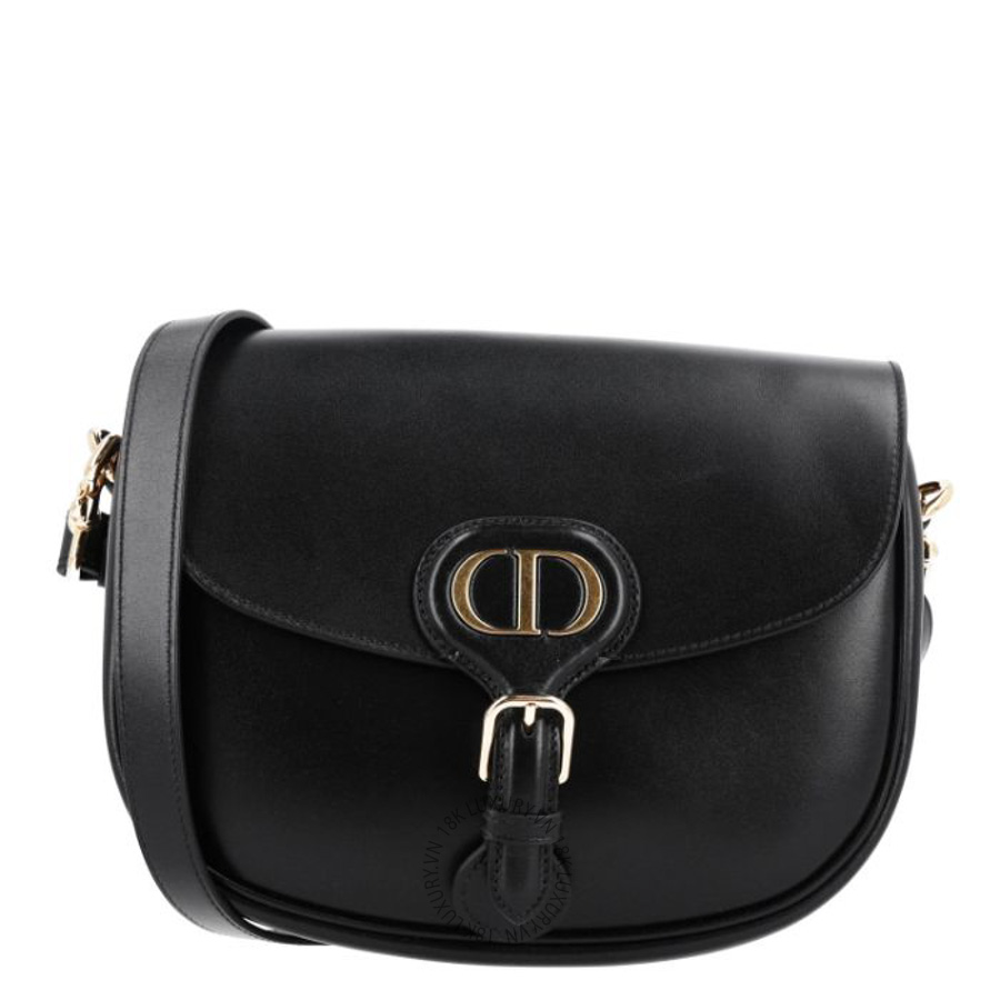 Túi đeo chéo Christian Dior Box Calfskin Medium Bobby Flap Black DIO061