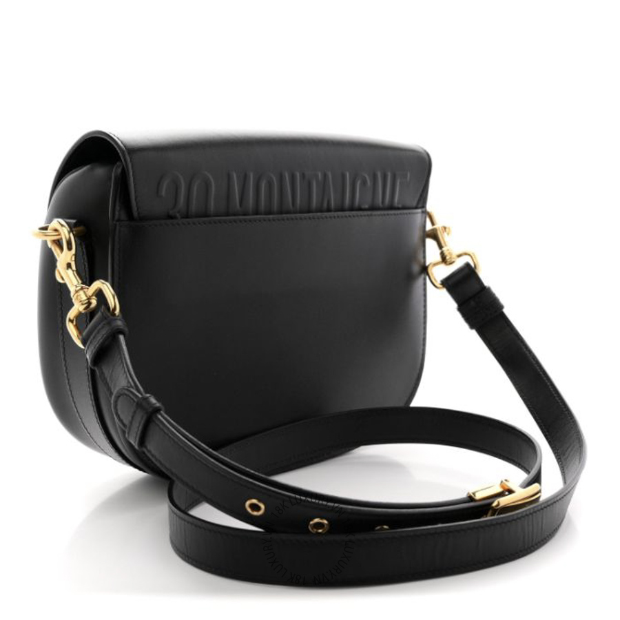 Túi Đeo Chéo Christian Dior Box Calfskin Medium Bobby Flap Black SPSS256