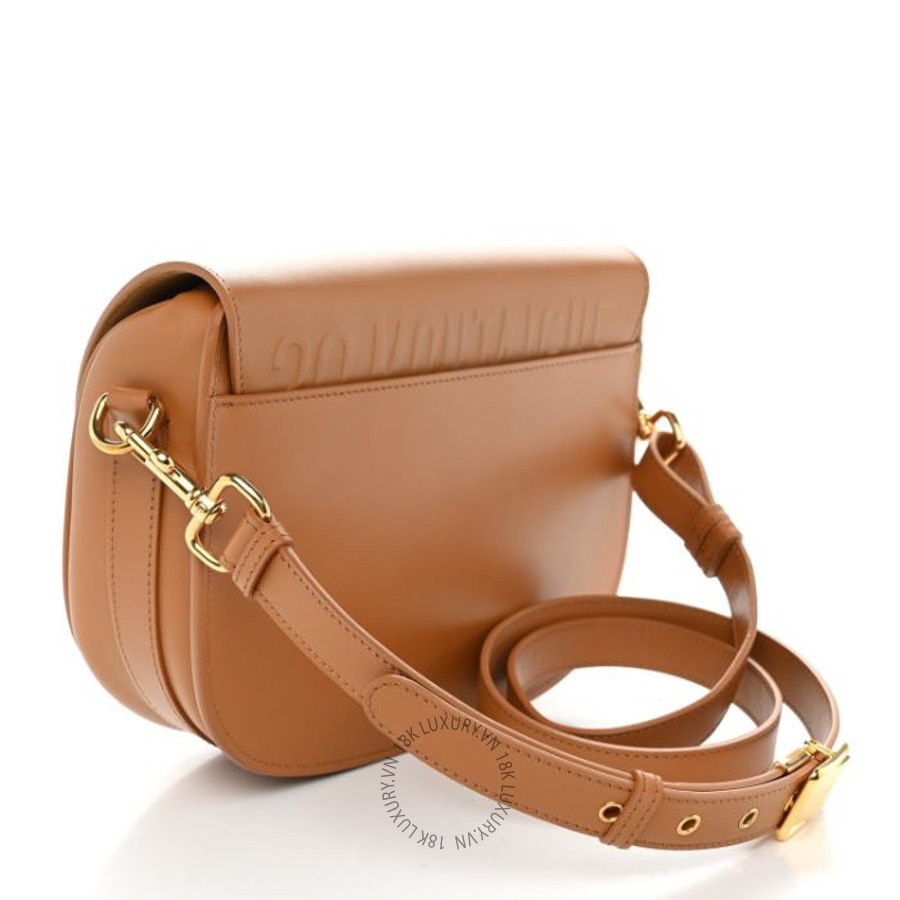 Túi đeo chéo Christian Dior Box Calfskin Medium Bobby Flap Camel DIO046
