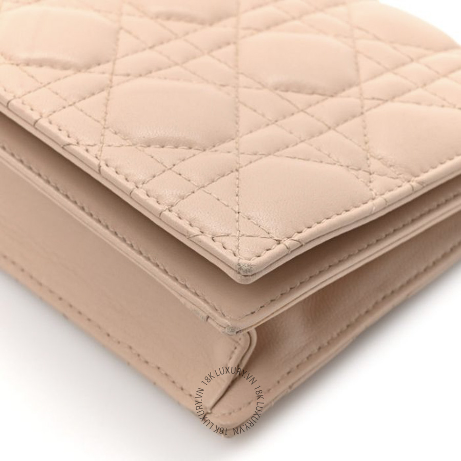 Túi Đeo Chéo Christian Dior Lambskin Cannage Lady Dior Convertible Clutch Pink SPSS156 30 Túi Đeo Chéo Christian Dior Lambskin Cannage Lady Dior Convertible Clutch Pink SPSS156