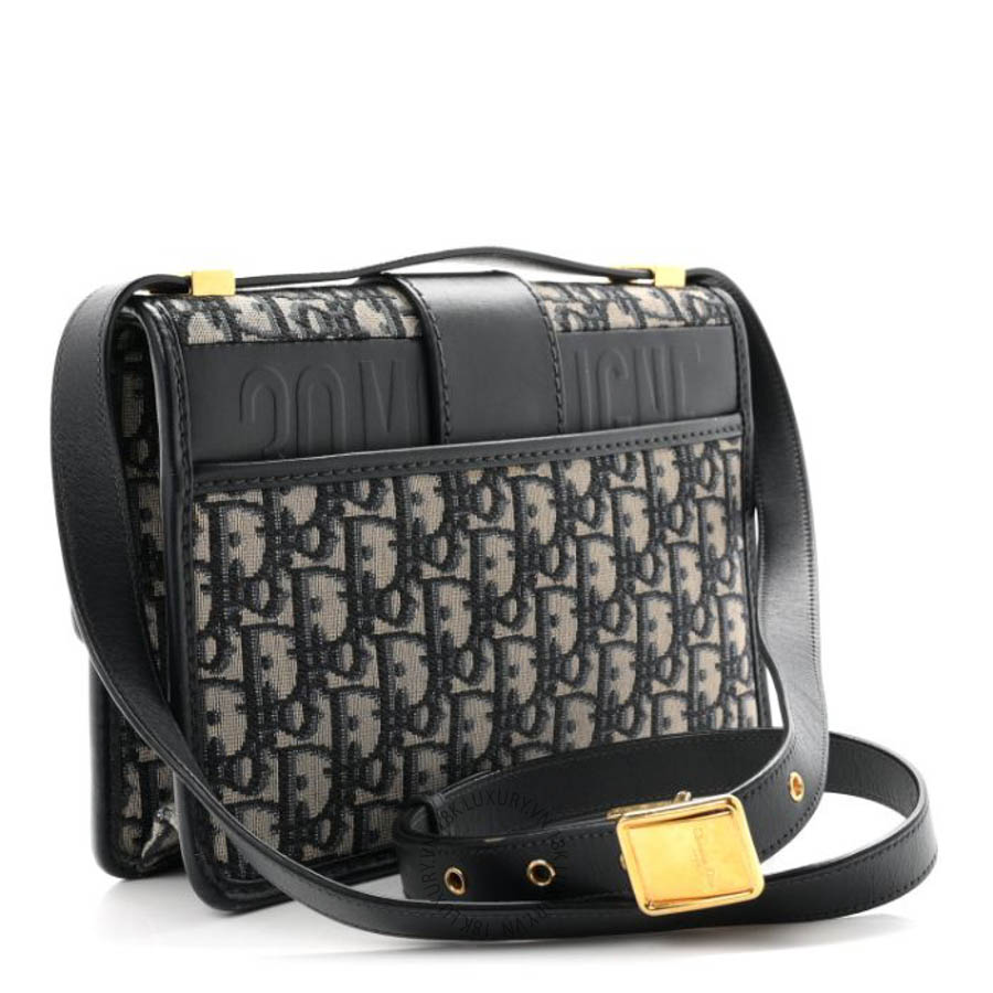 Túi đeo chéo Christian Dior Oblique 30 Montaigne Flap Bag Blue DIO264