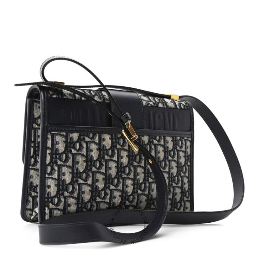 Túi Đeo Chéo Christian Dior Oblique 30 Montaigne Flap Bag Blue SPSS067