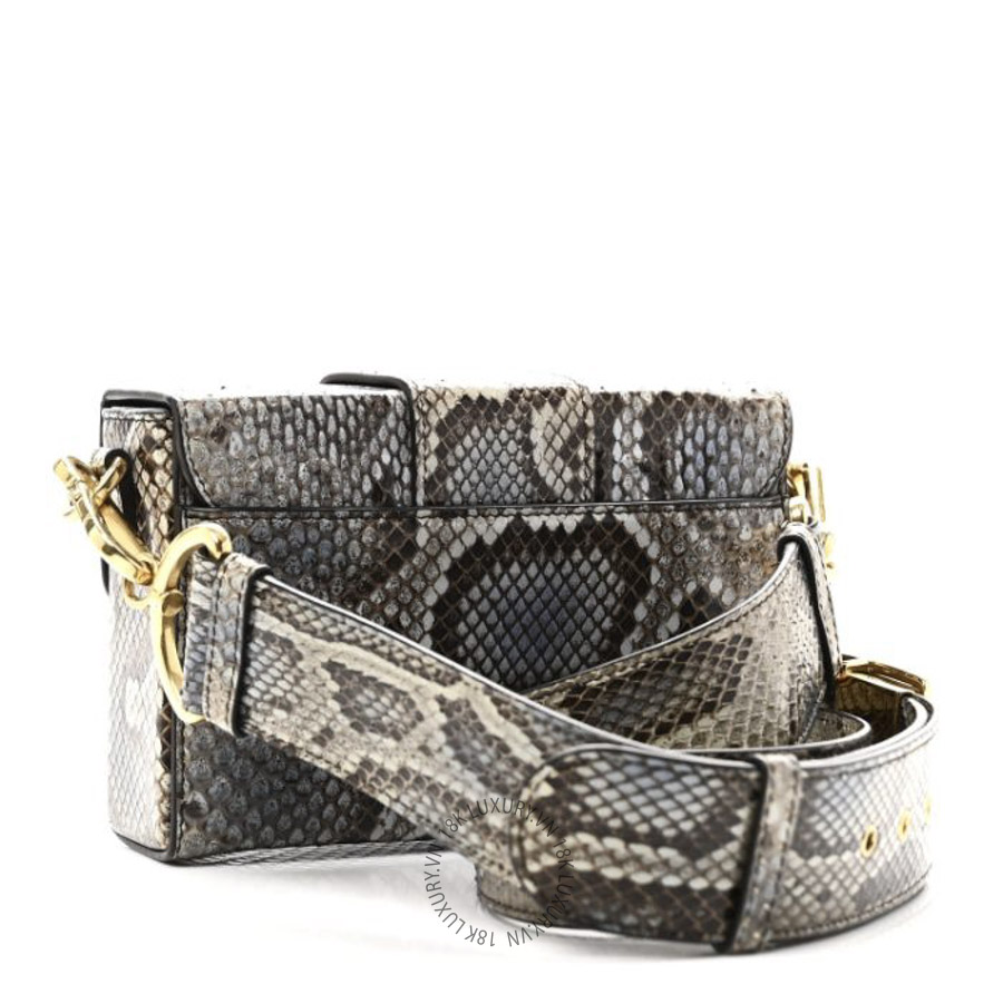 Túi Đeo Chéo Christian Dior Snakeskin 30 Montaigne Box Bag Beige Multicolor SPSS275