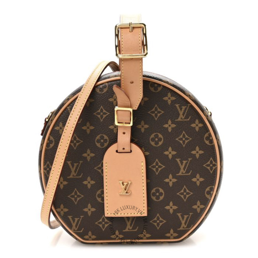 Túi Đeo Chéo Dáng Tròn Louis Vuitton Monogram Petite Boite Chapeau MNGR216