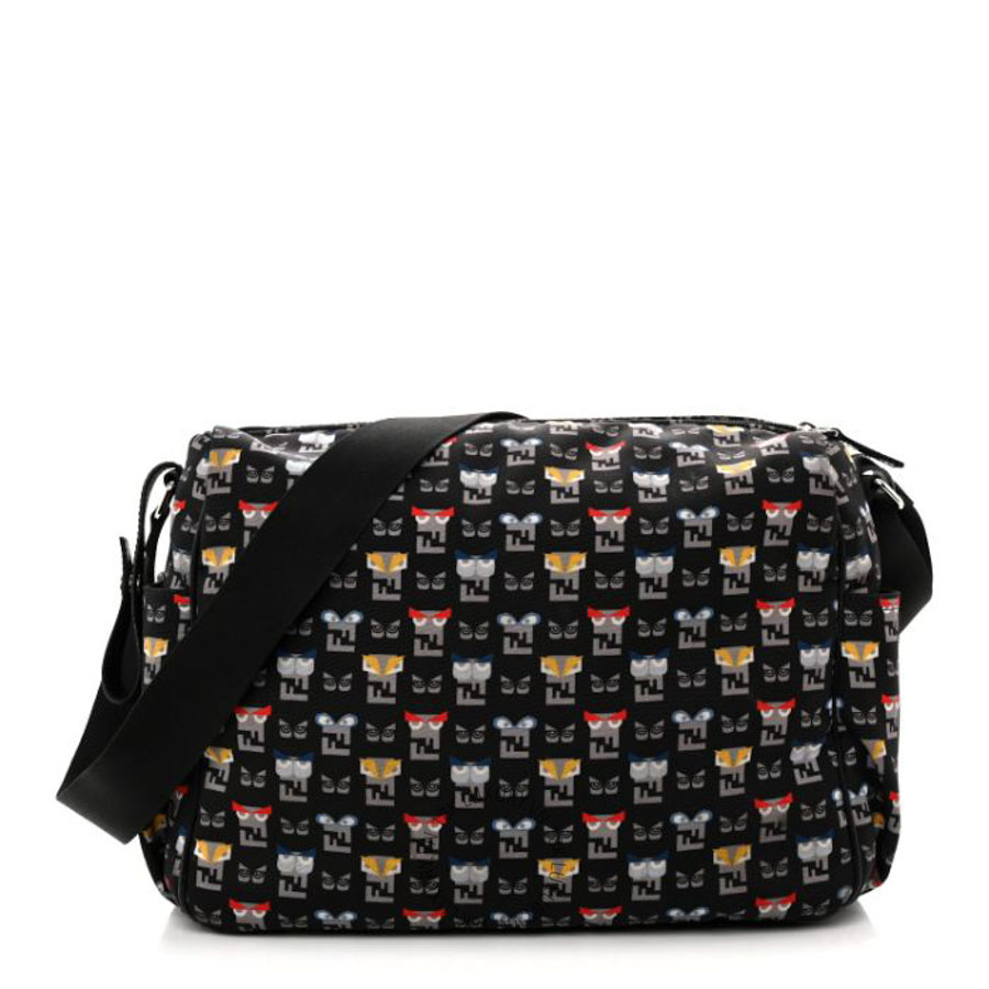 Túi đeo chéo Fendi Nylon FF Monster Diaper Bag Black Multicolor TFD470