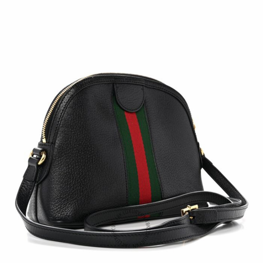 Túi đeo chéo Gucci Calfskin GG Web Small Ophidia Dome Shoulder Bag Black NFPG616