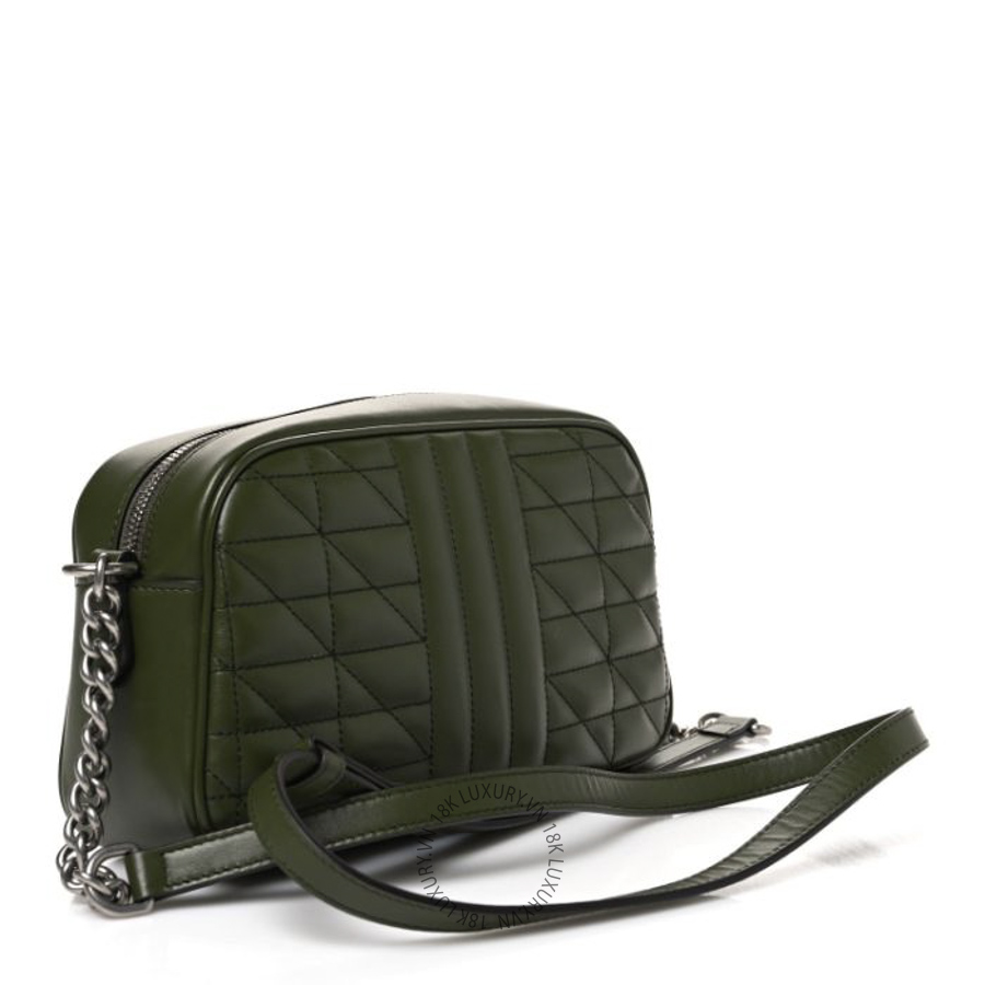 Túi Đeo Chéo Gucci Calfskin Matelasse Aria Small GG Marmont Chain Shoulder Bag Military Wood GDCB057