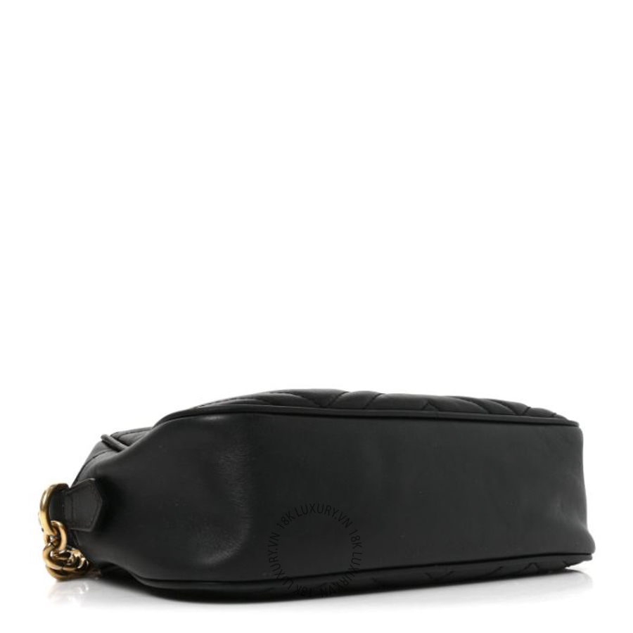 Túi Đeo Chéo Gucci Calfskin Matelasse Small GG Marmont Chain Shoulder Bag Black GDCB734 16 Túi Đeo Chéo Gucci Calfskin Matelasse Small GG Marmont Chain Shoulder Bag Black GDCB734