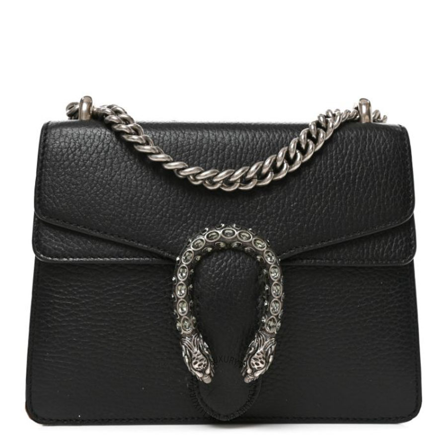 Túi đeo chéo Gucci Calfskin Mini Dionysus Shoulder Bag Black GGC392