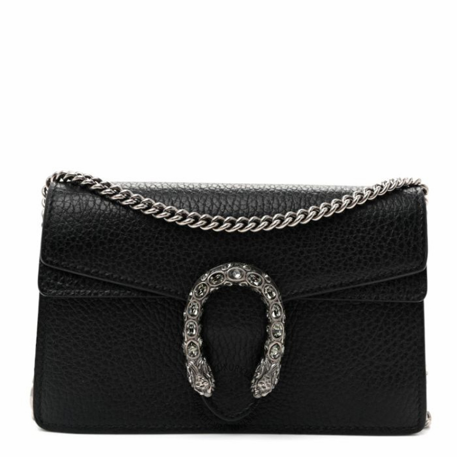 Túi đeo chéo Gucci Calfskin Super Mini Dionysus Shoulder Bag Black NFPG255