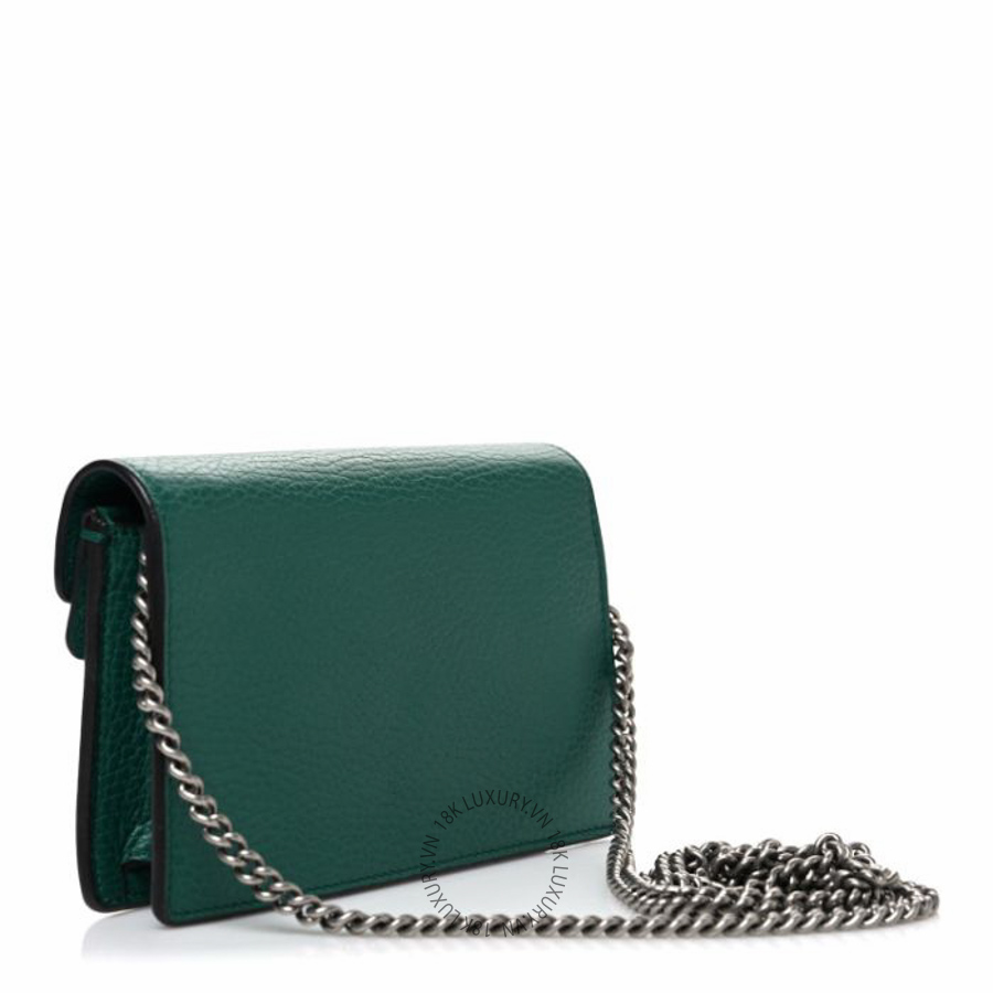 Túi đeo chéo Gucci Calfskin Super Mini Dionysus Shoulder Bag Emerald NFPG262