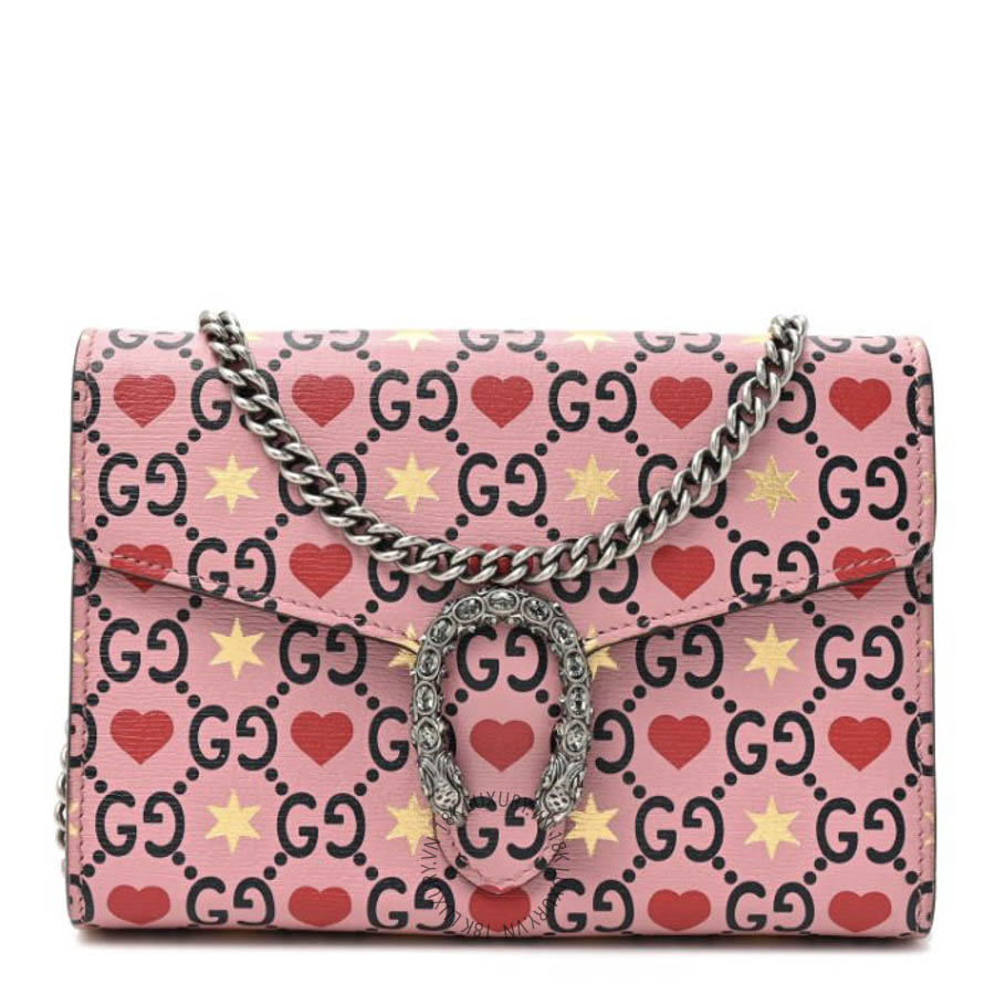 Túi Đeo Chéo Gucci Calfskin Valentine's Day Exclusive Mini Dionysus Chain Wallet GDCB728