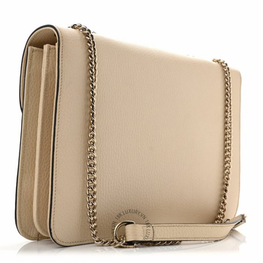 Túi đeo chéo Gucci Dollar Calfskin Interlocking G Shoulder Bag Ivoire NFPG609