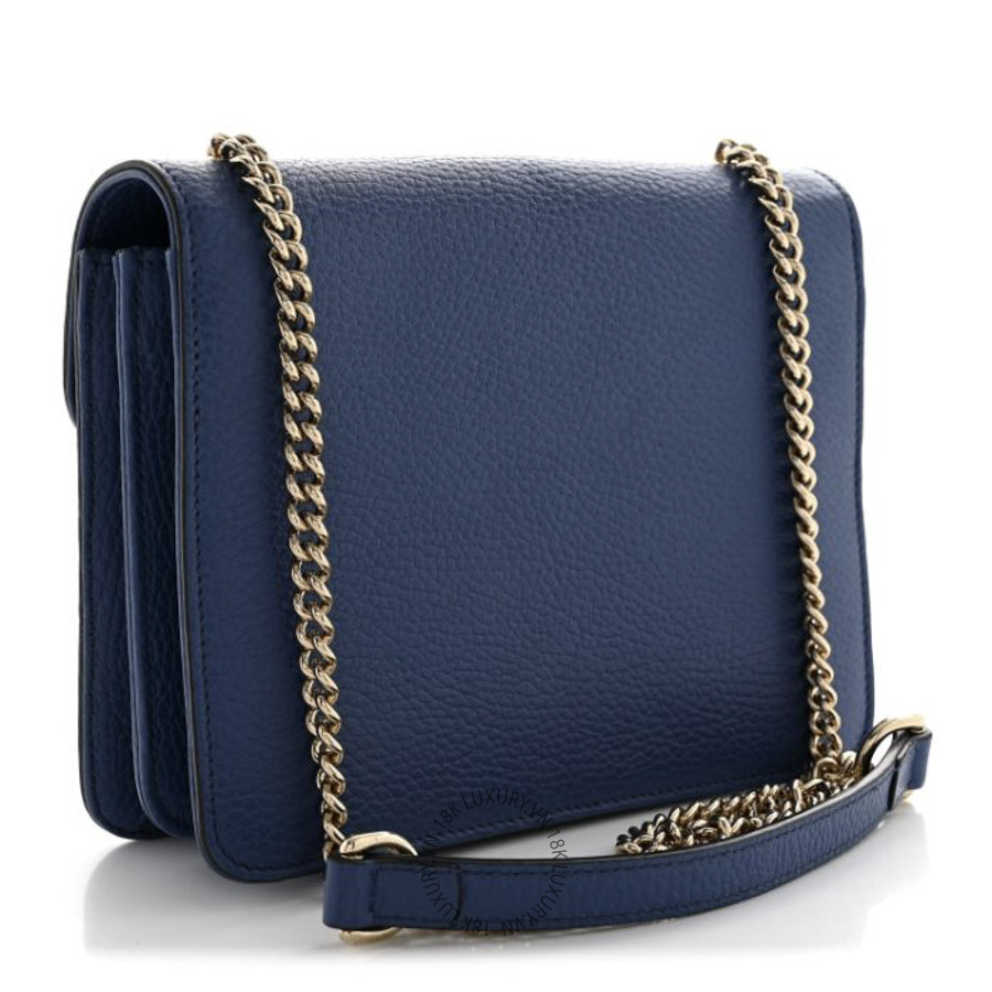 Túi Đeo Chéo Gucci Dollar Calfskin Small Interlocking G Shoulder Bag Caspian GDCB394