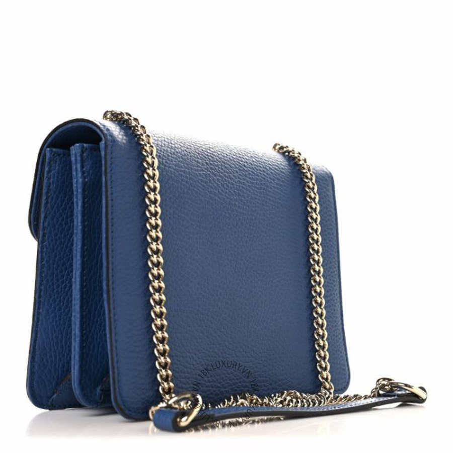 Túi đeo chéo Gucci Dollar Calfskin Small Interlocking G Shoulder Bag Caspian NFPG599