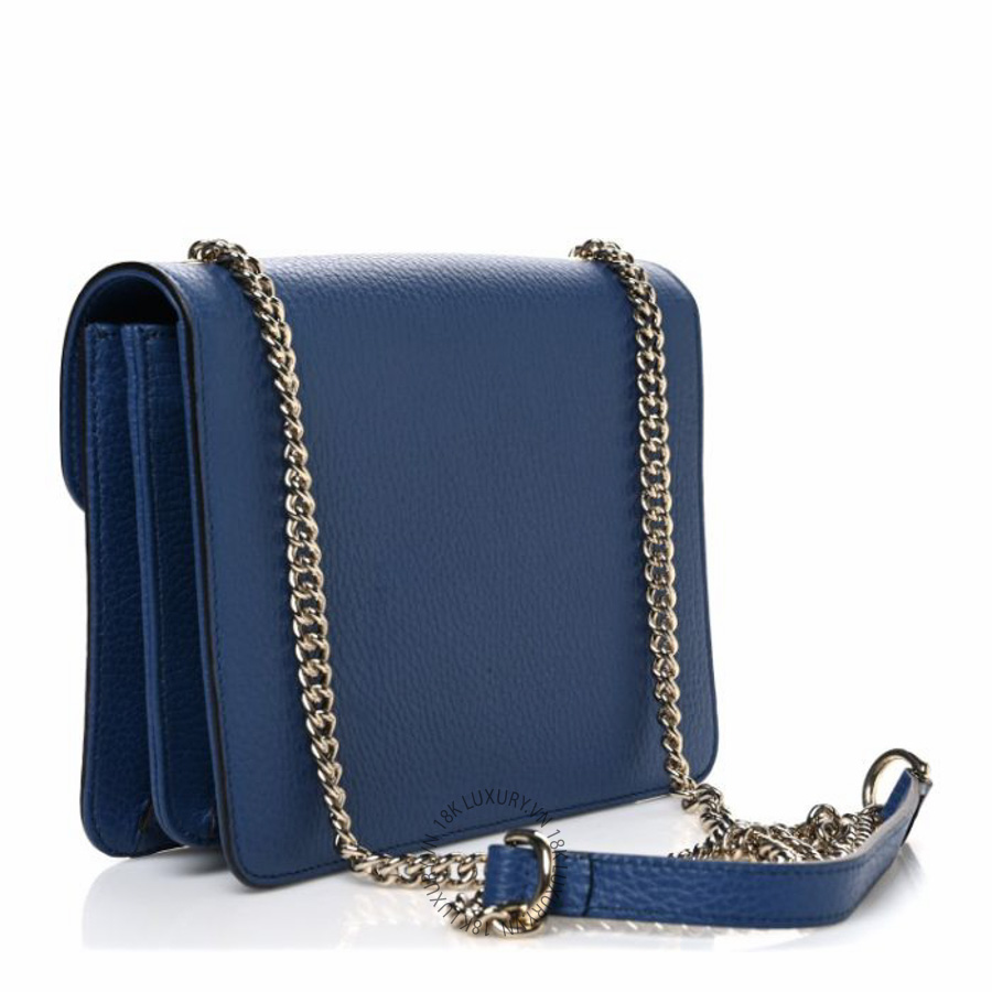 Túi đeo chéo Gucci Dollar Calfskin Small Interlocking G Shoulder Bag Caspian NFPG671
