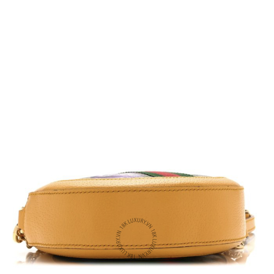 Túi Đeo Chéo Gucci GG Supreme Monogram Flora Web Mini Ophidia Round Shoulder Bag Beige Multicolor Crop GDCB464 16 Túi Đeo Chéo Gucci GG Supreme Monogram Flora Web Mini Ophidia Round Shoulder Bag Beige Multicolor Crop GDCB464